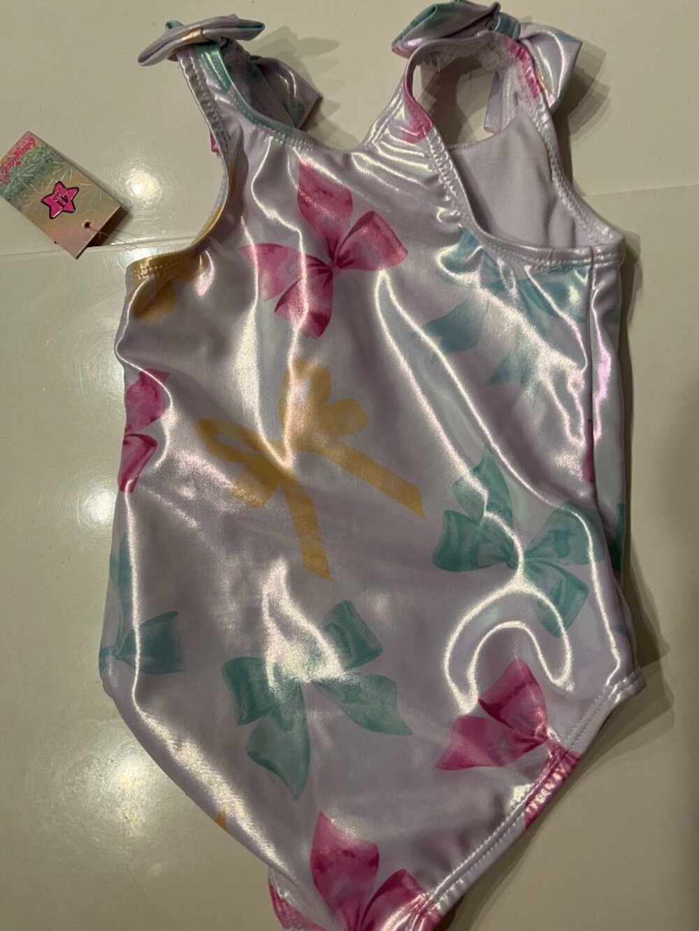 Girls Swimsuit 4T UPF 50 Shiny One Piece NWT by bmagical by between